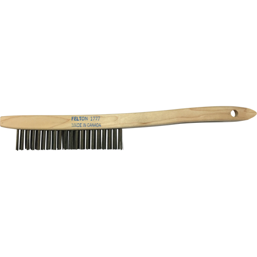 Curved-Handle Scratch Brushes, Steel, 4 x 19 Wire Rows, 14" Long Nassau Supply