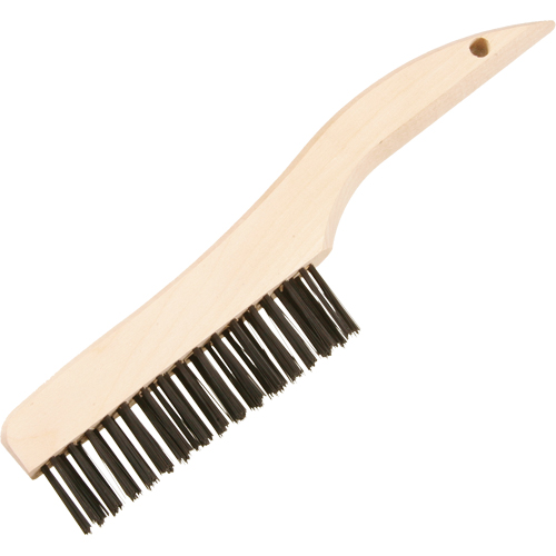 Shoe Handle Scratch Brushes, Brass, 4 x 16 Wire Rows, 10" Long Nassau Supply
