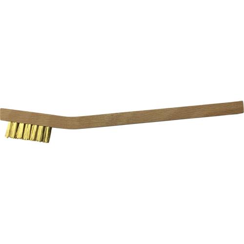 Small Cleaning Scratch Brushes, Brass, 3 x 7 Wire Rows, 7-3/4" Long Nassau Supply