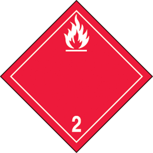 &eacute;tiquettes d'exp&eacute;dition TMD, Classe 2,1, Gaz inflammables, Vinyle Nassau Supply