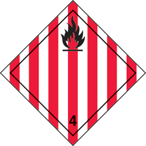 &eacute;tiquettes d'exp&eacute;dition TMD, Classe 4,1, Solides inflammables, Papier Nassau Supply