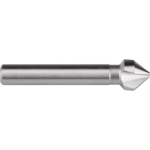 Straight Shank Countersink, 12.4 mm, High Speed Steel, 82° Angle, 3 Flutes Nassau Supply