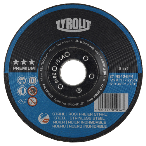 Grinding Wheel, 6" x 9/32", 7/8" Arbor, Type 27 Nassau Supply