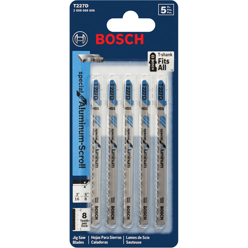 Jigsaw Blades, High Speed Steel, T-Shank, 4" L, 8 TPI Nassau Supply