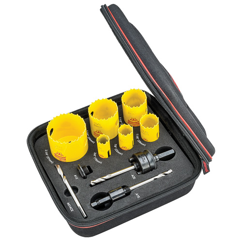 Plumber's Deep Cut Hole Saw Kit, 10 Pieces Nassau Supply