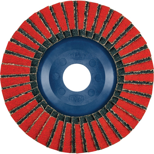 Disque &agrave; lamelles Twin Flap, 4-1/2" x 7/8", Type 27, Grain 40, C&eacute;ramique/Alumine de zirconium Nassau Supply