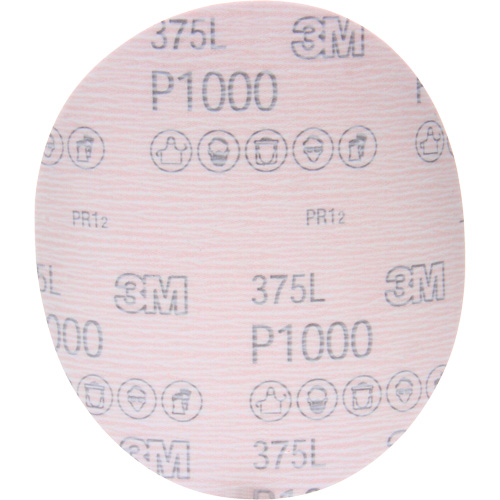 Hookit 375L Film Disc, 6" Dia., P1000 Grit, Aluminum Oxide Nassau Supply
