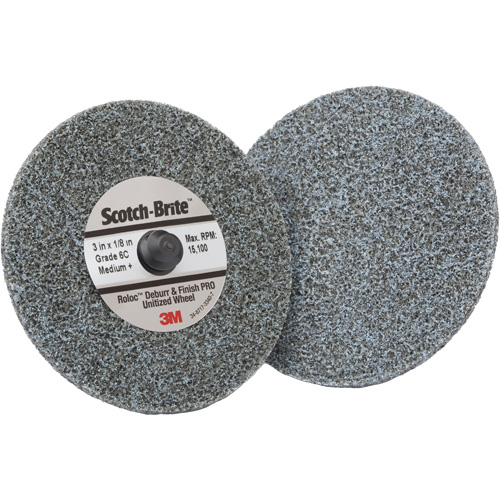 Roloc Deburr & Finish Pro TR Unitized Wheel, 2" x 1/4", Medium Grit, Ceramic Nassau Supply