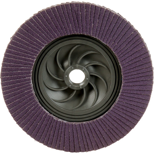 Disque &agrave; lamelles &agrave; changement rapide 769F, 5" x 5/8"-11, Type 27, Grain 120+, C&eacute;ramique Nassau Supply