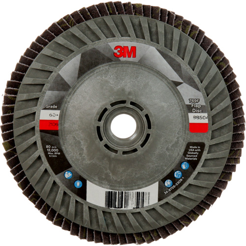 Disque &agrave; lamelles &agrave; changement rapide 769F, 5" x 5/8"-11, Type 27, Grain 60+, C&eacute;ramique Nassau Supply