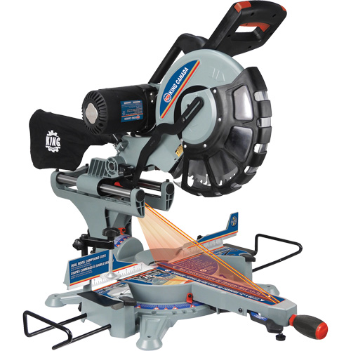 Dual Bevel Sliding Compound Mitre Saw, 12", 15 A Nassau Supply