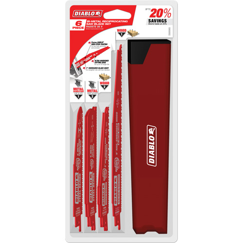 Nail-Embedded Wood & Metal Cutting/Demo Reciprocating Saw Blade Set Nassau Supply