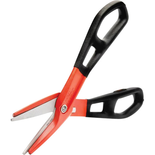 Cisaille d'&eacute;tain en aluminium dentel&eacute; de 13" avec poign&eacute;e tremp&eacute;e, Longueur de coupe de 3", Coupe Droit Nassau Supply