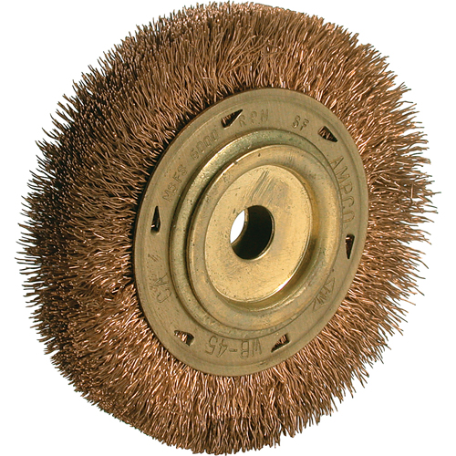 Power Tool Crimped Wire Wheel Brush, 6" Dia., 5/8" Arbor Nassau Supply
