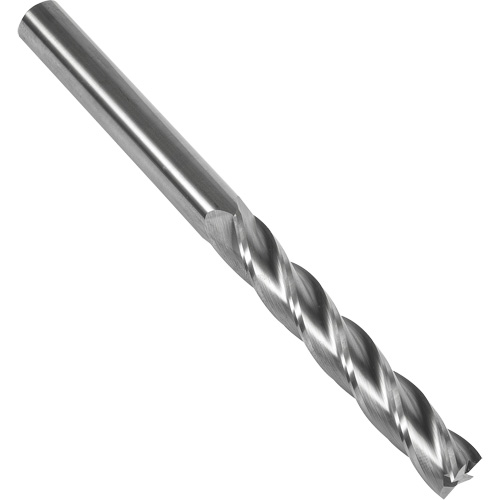 Fraise en bout carr&eacute;e extra longue 30° S137, 3/8" dia., 4" lo, 4 cannelures, 3/8" tige, Carbure Nassau Supply