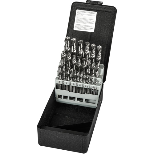 Jeu de forets s&eacute;rie extra courte, 29 morceaux, Acier rapide Nassau Supply