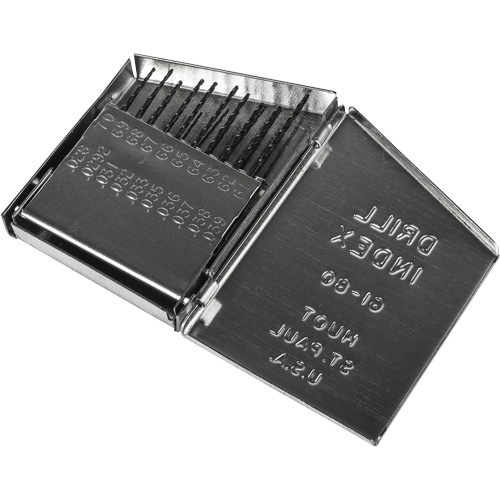 Jeu de forets s&eacute;rie courte combin&eacute;s robustes, 20 morceaux, Acier rapide Nassau Supply