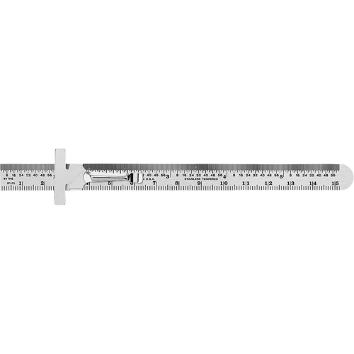 Economy Precision Flexible Ruler, 6" L, Steel Nassau Supply