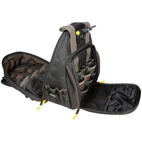 Sacs &agrave; dos pour outils Techgear &agrave; 53 pochettes, 16" lo x 13-1/4" la, Noir, Polyester Nassau Supply