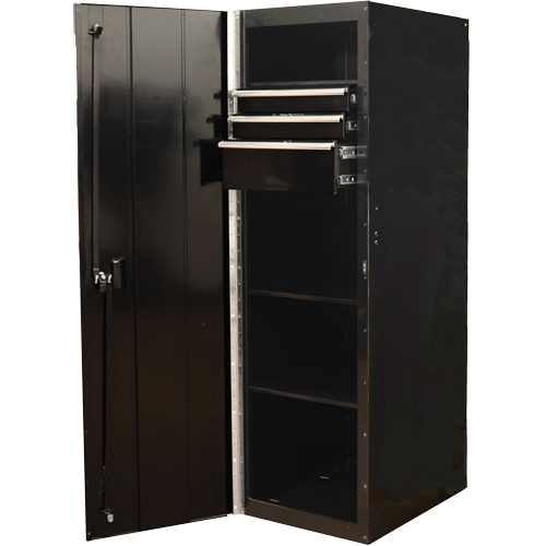 Armoire lat&eacute;rale s&eacute;rie RX, 3 tiroirs, 19" la x 25" p x 61" h, Noir Nassau Supply