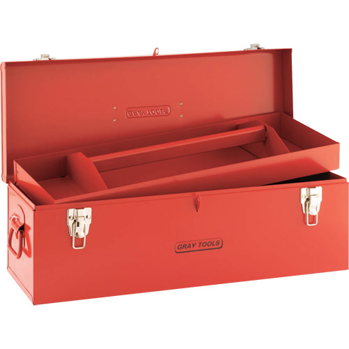 Tool Box, 10-3/4" D x 25-1/2" W x 10" H, Red Nassau Supply