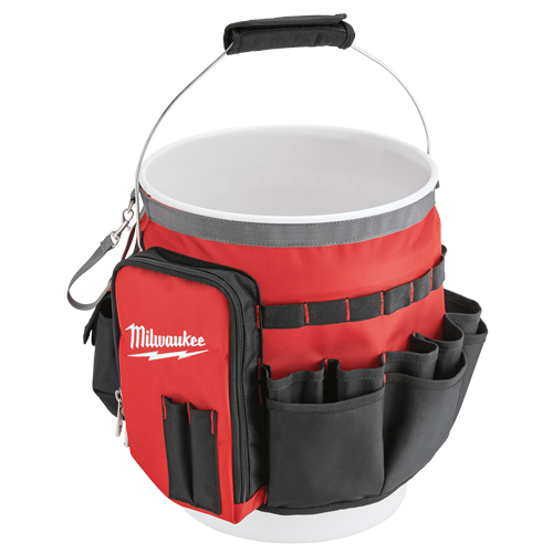Sac organiseur pour seau, 10" lo x 10" la x 13-1/2" h, Nylon, Rouge Nassau Supply