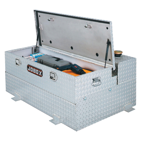 Aluminum Fuel Transfer Tank & Chest, Aluminum, 74 gal. Capacity, Silver Nassau Supply