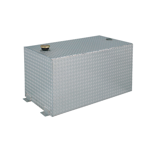 R&eacute;servoir de transfert pour carburant en aluminium, Aluminium, Capacit&eacute; 100 gal., Argent Nassau Supply