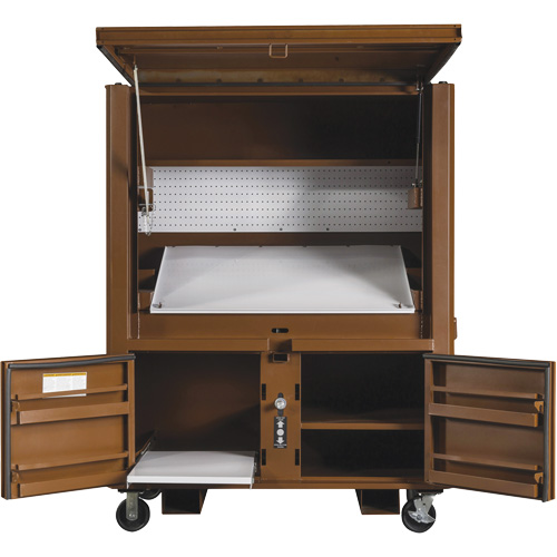 Field Office Jobsite Box, 33" W x 63" D x 80" H, Steel, Red Nassau Supply