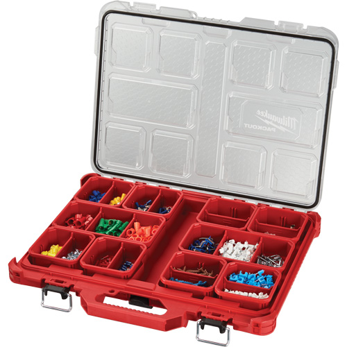 Organisateur profil&eacute; Packout, 19-3/4" x 16-2/5" x 2-1/2", Noir/Rouge Nassau Supply