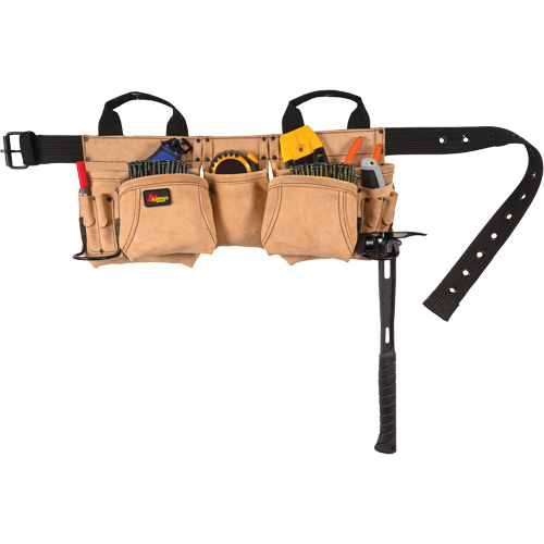 Carpenter's Tool Belt, Leather, Tan Nassau Supply