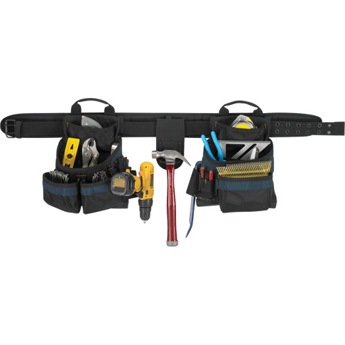 Electrician's Tool Belt, Polyester, Black Nassau Supply