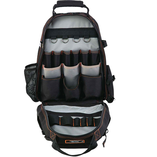 Arsenal&reg; 5843 Tool Backpack, 13-1/2" L x 8-1/2" W, Black, Polyester Nassau Supply
