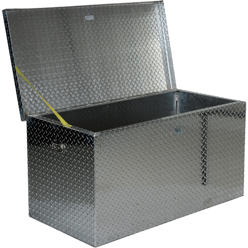 Boîte &agrave; outils portative en t&ocirc;le larm&eacute;e d'aluminium, 25-1/16" P x 49-1/4" la x 24" h, Argent Nassau Supply