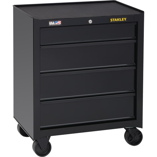 100 Series Rolling Tool Chest, 4 Drawers, 26-1/2" W x 18" D x 32" H, Black Nassau Supply