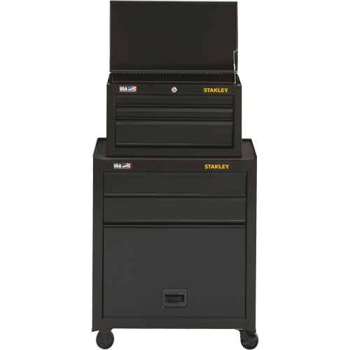 100 Series Tool Chest & Cabinet, 5 Drawers, 26-1/2" W x 14" D x 43-1/2" H, Black Nassau Supply