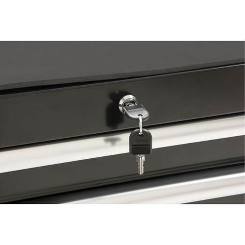 Chariot &agrave; outils industriel, 7 tiroirs, 27" la x 18-3/4" p x 39" h, Noir Nassau Supply