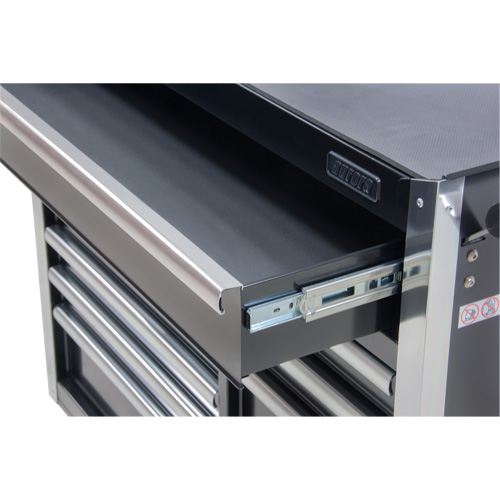 Chariot &agrave; outils industriel, 11 tiroirs, 41" la x 18-3/4" p x 39-1/3" h, Noir Nassau Supply