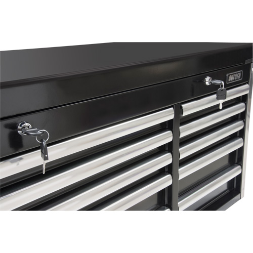 Industrial Tool Chest, 41" W, 10 Drawers, Black Nassau Supply