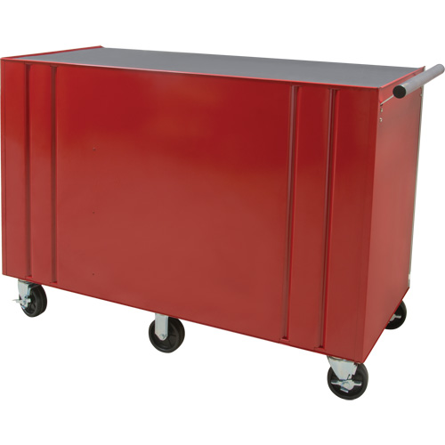 Industrial Tool Cart, 12 Drawers, 56" W x 24-1/2" D x 38-1/8" H, Red Nassau Supply