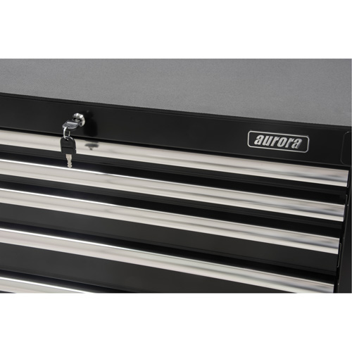 Chariot &agrave; outils industriel, 6 tiroirs, 39" la x 20-4/5" p x 38-1/2" h, Noir Nassau Supply