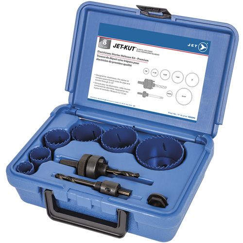 Coffret de scies-cloches haut de gamme pour &eacute;lectriciens, 8 morcea Nassau Supply