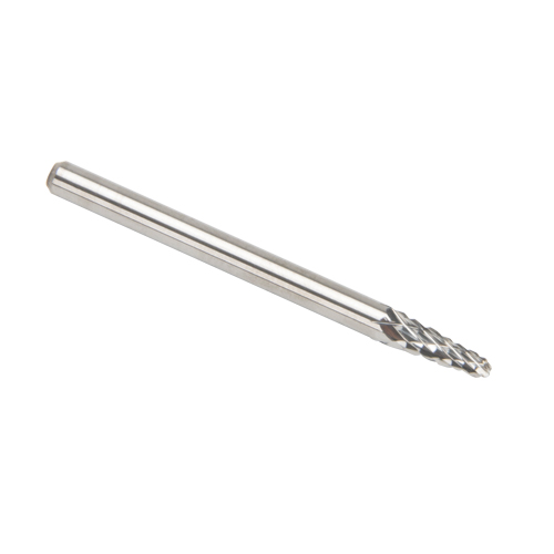 CLEVELAND Solid Carbide Burrs - Taper Shape Radius End 14°, 1/8" Shank Nassau Supply