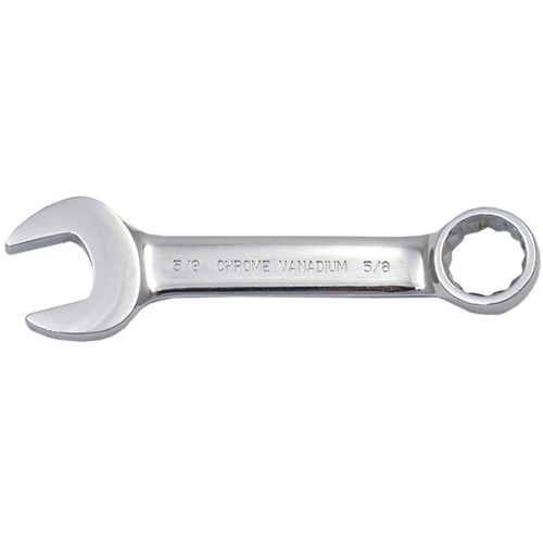 Cl&eacute; mixte courte enti&egrave;rement polie, 12 pans, 3/8", Fini Chrome Nassau Supply