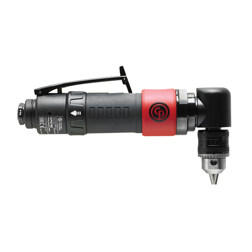 Perceuse pneumatique angulaire r&eacute;versible, mandrin 3/8", Entr&eacute;e d'air 1/4" NPT, Tr/min &agrave; vide 2000 Nassau Supply