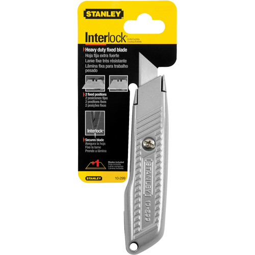 Fixed Blade Interlock&reg; Utility Knife, 5-1/2", Metal Blade Nassau Supply