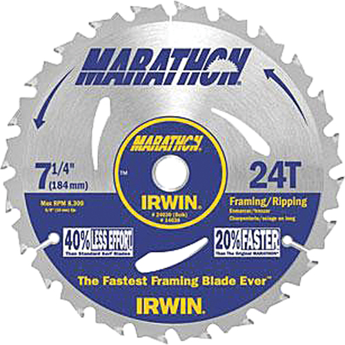 Contractor Saw Blades - Marathon&reg; Saw Blades, 7-1/4", 24 Teeth Nassau Supply