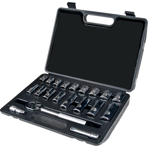 Jeu de douilles, 20 Mcx, Prise de 3/8", Profond Nassau Supply