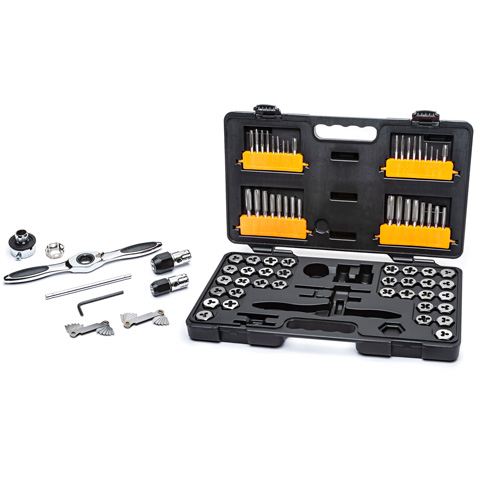 SAE/Metric Ratcheting Tap & Die Set, 77 Pieces Nassau Supply
