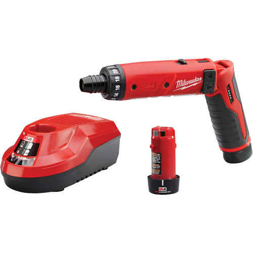 Ensemble tournevis hexagonaux M4, 1/4", 4 V, 44 lb-po couple max., Lithium-ion bloc-pile Nassau Supply